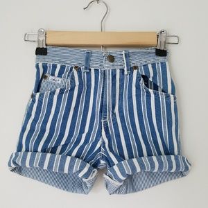 Vintage Chic blue and white stripe shorts